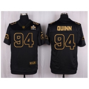 Nike St. Louis Rams #94 Robert Quinn Black Pro Line Gold Collection Jersey(Elite)