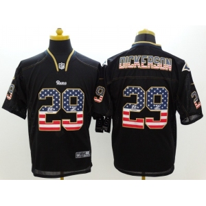nike nfl jerseys st. louis rams #29 dickerson black[Elite USA flag fashion]