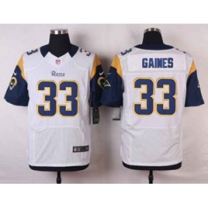 nike nfl jerseys st. louis rams #33 gaines white[Elite]