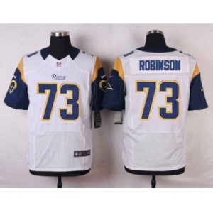 nike nfl jerseys st. louis rams #73 robinson white[Elite]