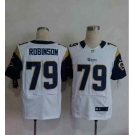 nike nfl jerseys st. louis rams #79 robinson white[Elite]