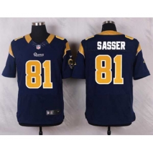 nike nfl jerseys st. louis rams #81 sasser blue[Elite]