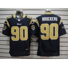 nike nfl jerseys st. louis rams #90 brockers dk.blue[Elite]