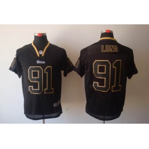 nike nfl jerseys st. louis rams #91 long black[Elite lights out]