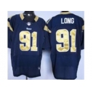 nike nfl jerseys st. louis rams #91 long blue[Elite]