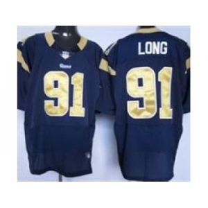nike nfl jerseys st. louis rams #91 long blue[Elite]