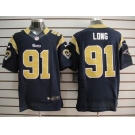 nike nfl jerseys st. louis rams #91 long dk.blue[Elite]