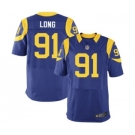 nike nfl jerseys st. louis rams #91 long lt.blue[Elite]