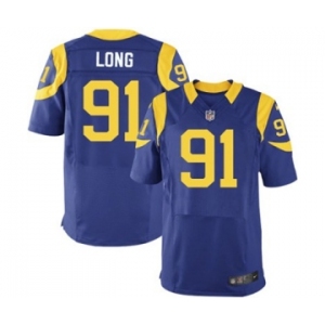nike nfl jerseys st. louis rams #91 long lt.blue[Elite]