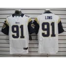 nike nfl jerseys st. louis rams #91 long white[Elite]