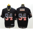 nike nfl jerseys st. louis rams #94 quinn black[Elite USA flag fashion]