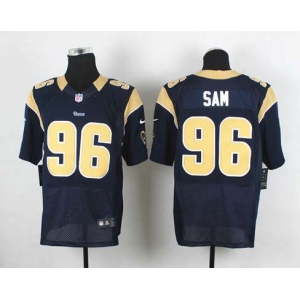 nike nfl jerseys st. louis rams #96 sam blue[Elite]