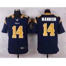 nike nfl jerseys st.louis rams #14 mannion blue[Elite]