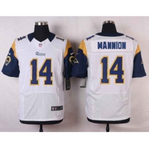 nike nfl jerseys st.louis rams #14 mannion white[Elite]