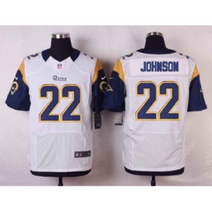 nike nfl jerseys st.louis rams #22 johnson white[Elite]