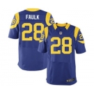 nike nfl jerseys st.louis rams #28 faulk lt.blue[Elite]