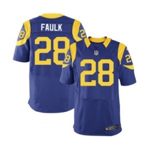 nike nfl jerseys st.louis rams #28 faulk lt.blue[Elite]