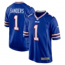 Men Nike Buffalo Bills #1 Sanders Game Royal Blue Team Color NFL Jersey