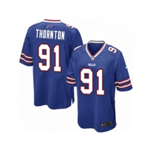 Men Nike Buffalo Bills #91 Cedric Thornton Game Royal Blue Team Color NFL Jersey