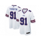 Men Nike Buffalo Bills #91 Cedric Thornton Game White NFL Jersey