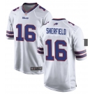 Men's Buffalo Bills #16 Sherfield Game White Football Jersey