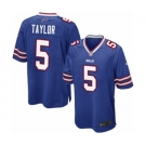 Men's Nike Buffalo Bills #5 Tyrod Taylor Game Royal Blue Team Color NFL Jersey