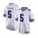 Men's Nike Buffalo Bills #5 Tyrod Taylor Game White NFL Jersey