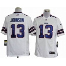 nike nfl jerseys buffalo bills #13 johnson white[game]