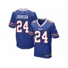 Men Nike Buffalo Bills #24 Leonard Johnson Elite Royal Blue Team Color NFL Jersey