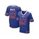 Men Nike Buffalo Bills #27 TreDavious White Elite Royal Blue Home Drift Fashion NFL Jersey