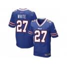 Men Nike Buffalo Bills #27 TreDavious White Elite Royal Blue Team Color NFL Jersey