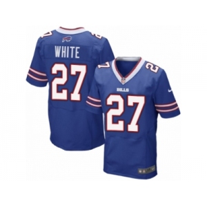 Men Nike Buffalo Bills #27 TreDavious White Elite Royal Blue Team Color NFL Jersey