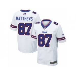 Men Nike Buffalo Bills #87 Jordan Matthews Elite White NFL Jersey