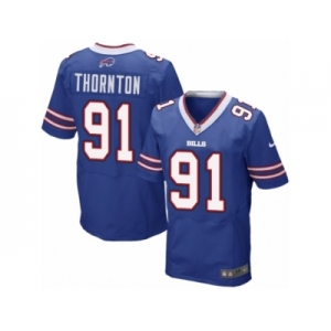 Men Nike Buffalo Bills #91 Cedric Thornton Elite Royal Blue Team Color NFL Jersey