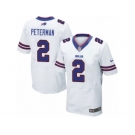 Men's Nike Buffalo Bills #2 Nathan Peterman Elite White NFL Jersey