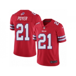 Men's Nike Buffalo Bills #21 Jordan Poyer Elite Red Rush NFL Jersey