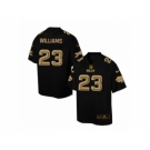 Men's Nike Buffalo Bills #23 Aaron Williams Elite Black Pro Line Gold Collection NFL Jersey