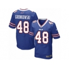 Men's Nike Buffalo Bills #48 Glenn Gronkowski Elite Royal Blue Team Color NFL Jersey