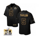 Men's Nike Buffalo Bills #5 Tyrod Taylor Elite Black Pro Line Gold Collection NFL Jersey