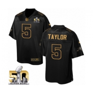 Men's Nike Buffalo Bills #5 Tyrod Taylor Elite Black Pro Line Gold Collection NFL Jersey