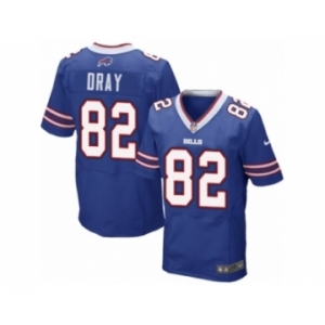 Men's Nike Buffalo Bills #82 Jim Dray Elite Royal Blue Team Color NFL Jersey