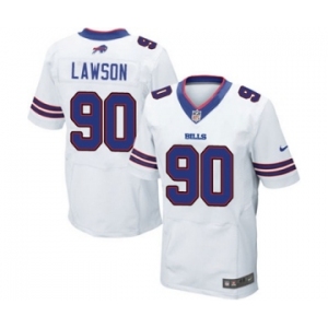 Men's Nike Buffalo Bills #90 Shaq Lawson Elite White NFL Jersey