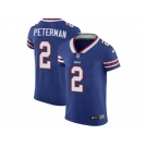 Nike Buffalo Bills #2 Nathan Peterman Royal Blue Team Color Men Stitched NFL Vapor Untouchable Elite Jersey