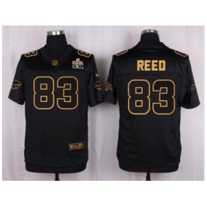 Nike Buffalo Bills #83 Andre Reed Black Pro Line Gold Collection Jersey[Elite]