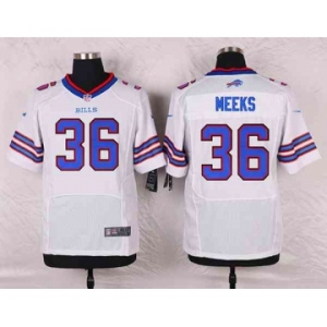 nike nfl jerseys buffalo bills #36 meeks white[Elite]