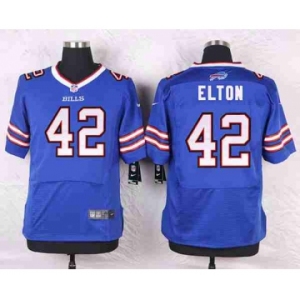 nike nfl jerseys buffalo bills #42 elton blue[Elite]