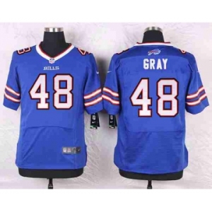 nike nfl jerseys buffalo bills #48 gray blue[Elite]