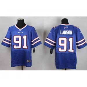 nike nfl jerseys buffalo bills #91 lawson blue[Elite]