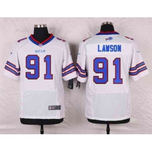 nike nfl jerseys buffalo bills #91 lawson white[Elite]