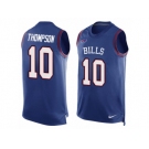 Men Nike Buffalo Bills #10 Deonte Thompson Limited Royal Blue Player Name & Number Tank Top NFL Jersey